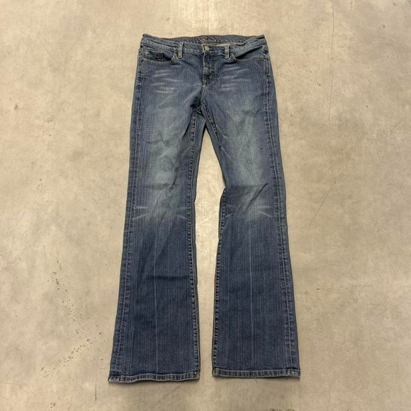 American Vintage Denim - Y2K Dark Wash Flared Bootcut Wide‎ Leg Fall Essential Low Rise Jeans